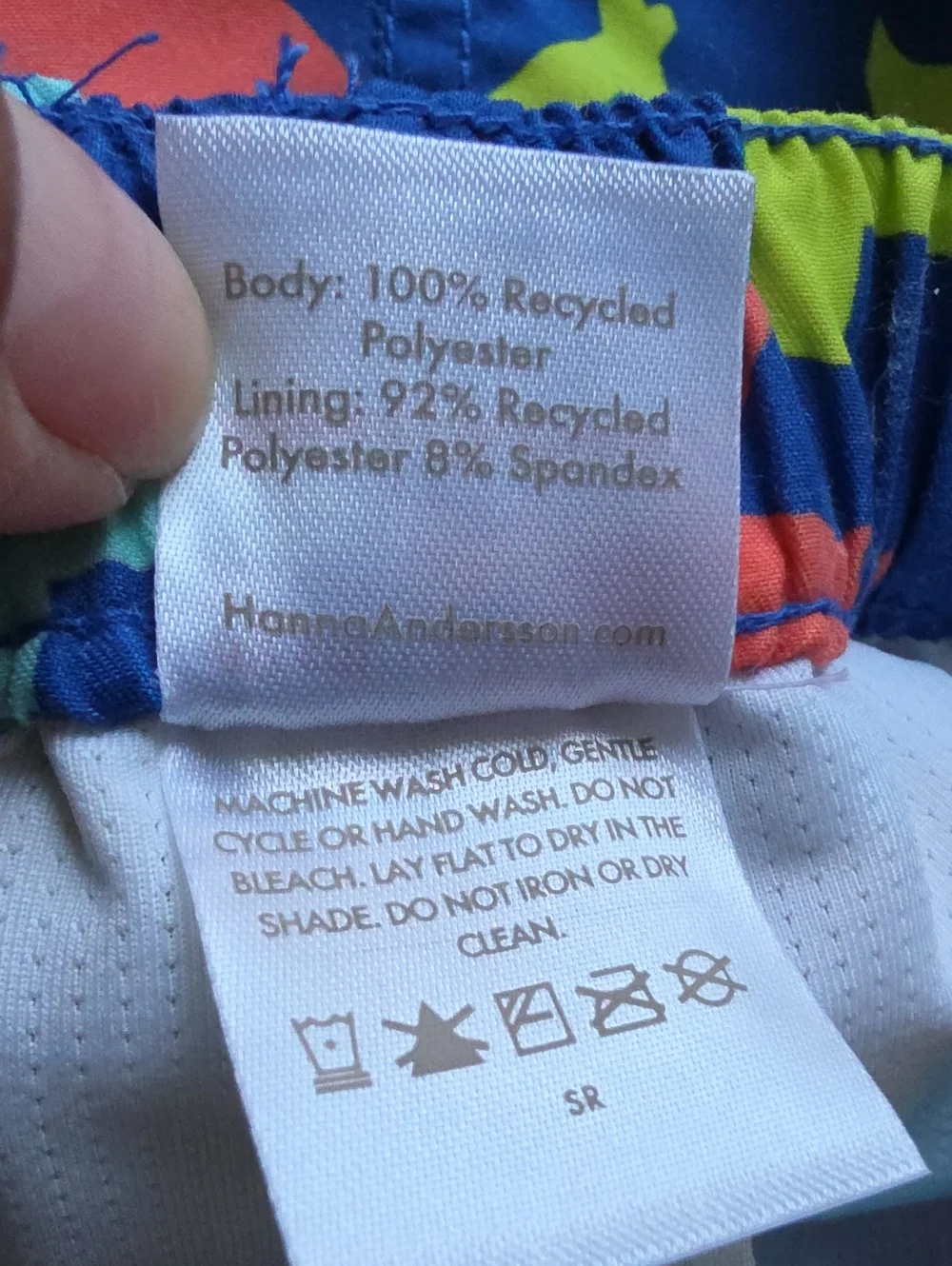 Hanna Andersson Neon Lime Rashguard & Shark Swim Shorts Set 18-24 Months